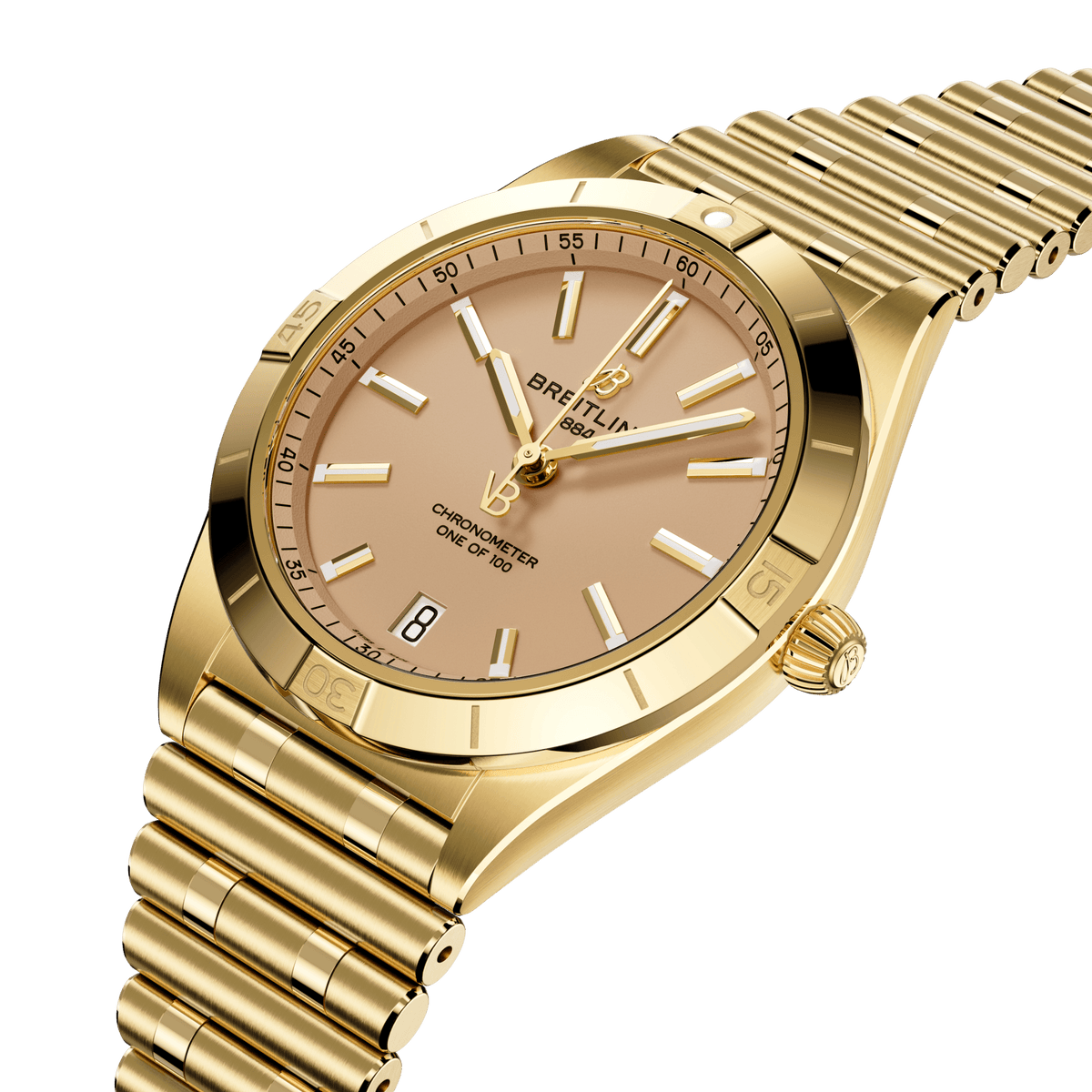 Breitling Chronomat Automatic 36 Victoria Beckham, 18k Yellow Gold, Ref# K103801A1A1K1, Unworn 2024