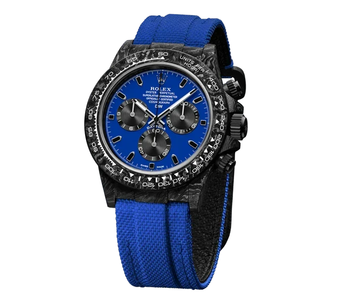 Diw Daytona carbon miami blue 40mm oyster black