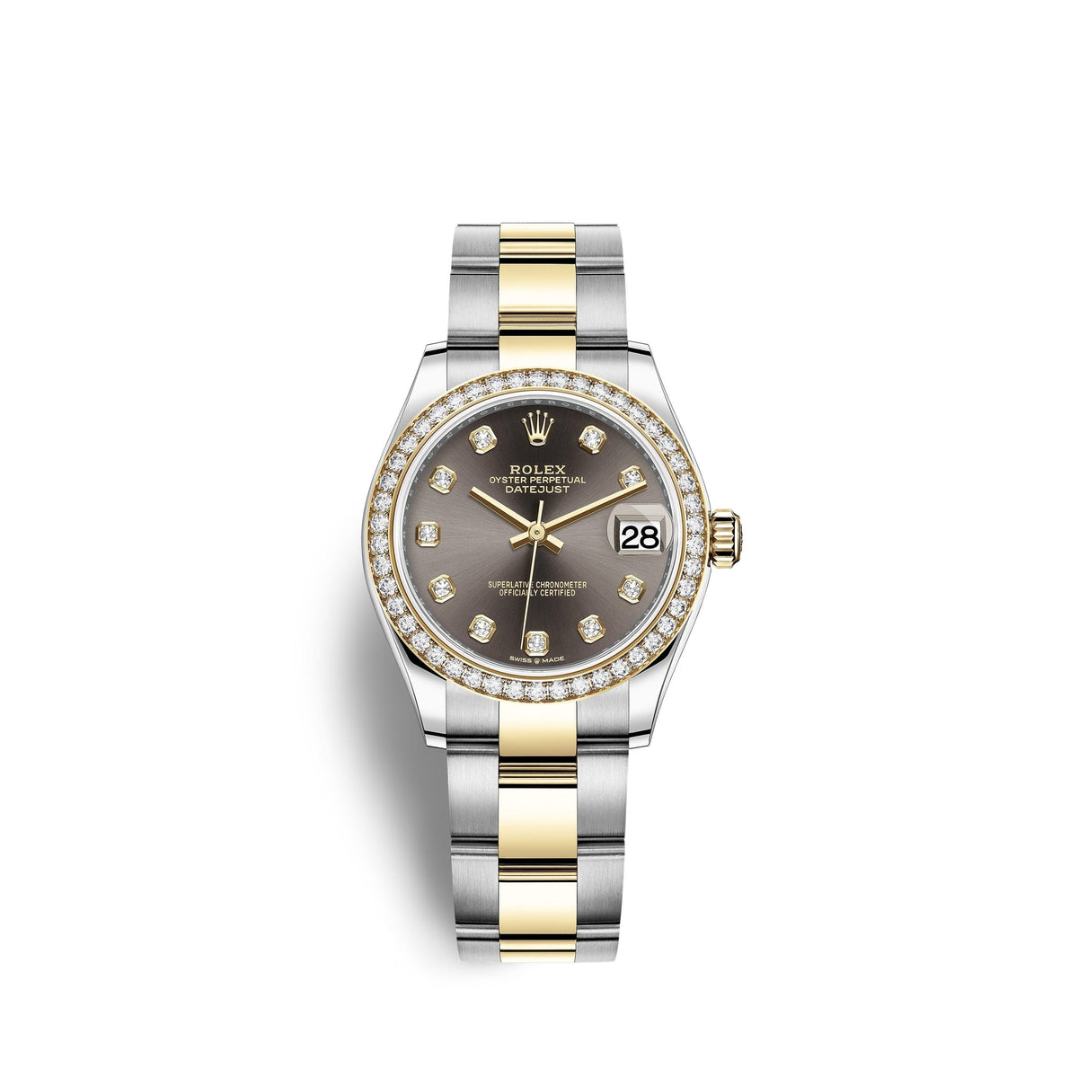 Datejust 31, Oystersteel, 18kt Yellow Gold and diamonds, Ref# 278383RBR-0021