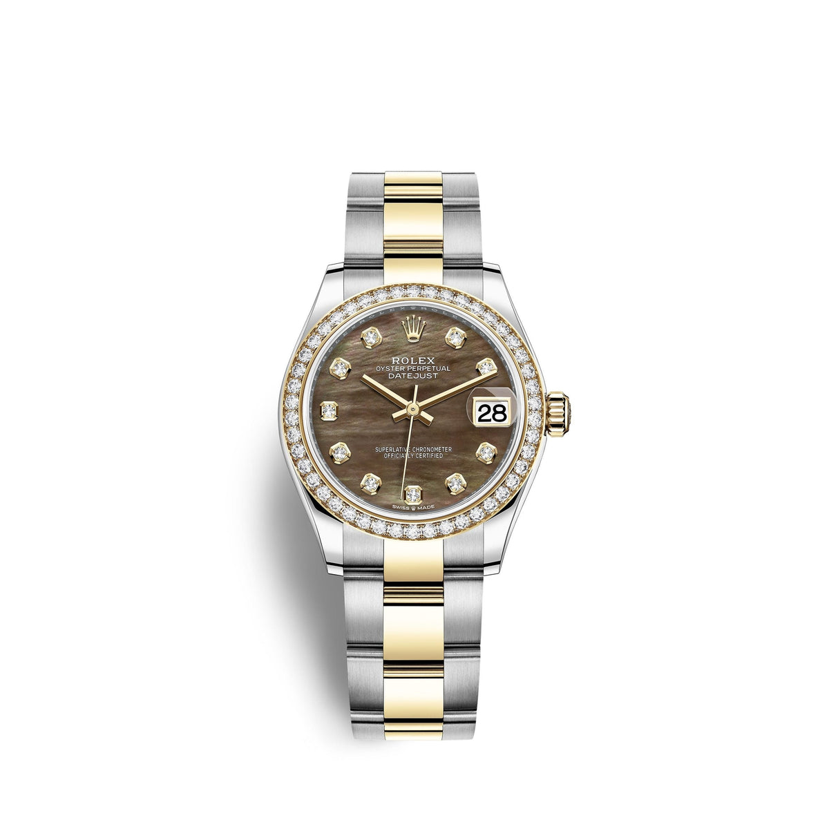 Datejust 31, Oystersteel, 18kt Yellow Gold and diamonds, Ref# 278383RBR-0023