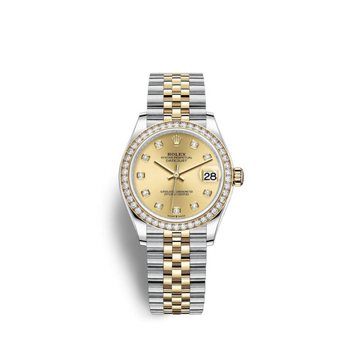 Datejust 31, Oystersteel, 18kt Yellow Gold and diamonds, Ref# 278383RBR-0026