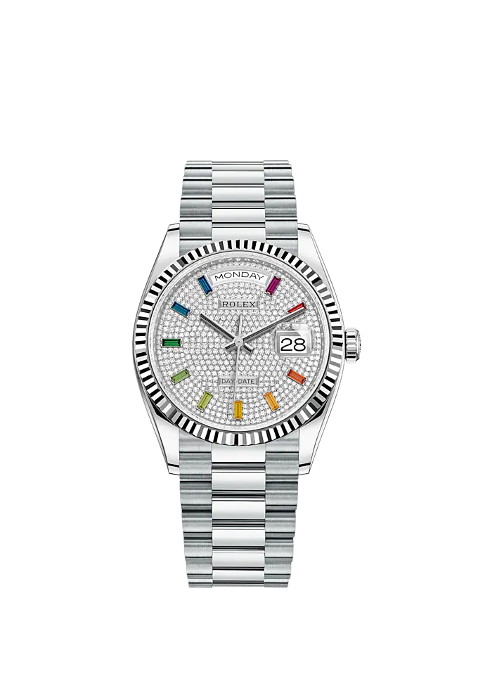 Day-Date, 36mm, Platinum, Ref# 128236-0003