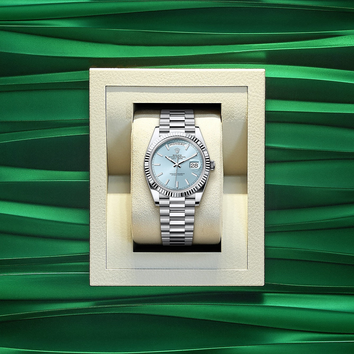 Day-Date 40, Platinum, 40mm, Ref# 228236-0018