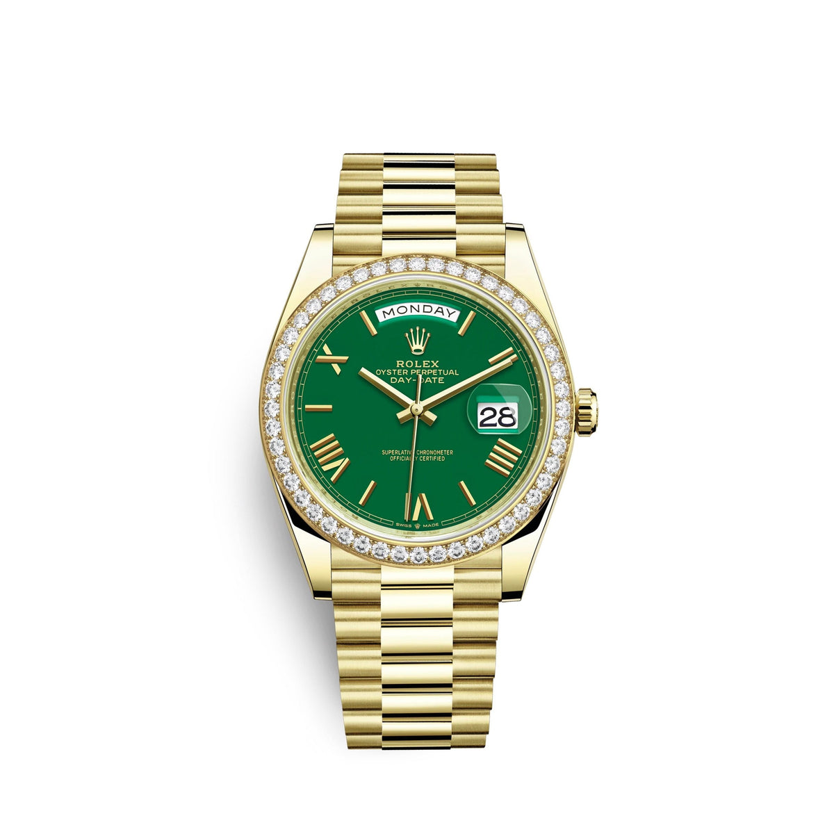 Day-Date, 40mm, 18k Yellow Gold and Diamonds, Ref# 228348rbr-0040