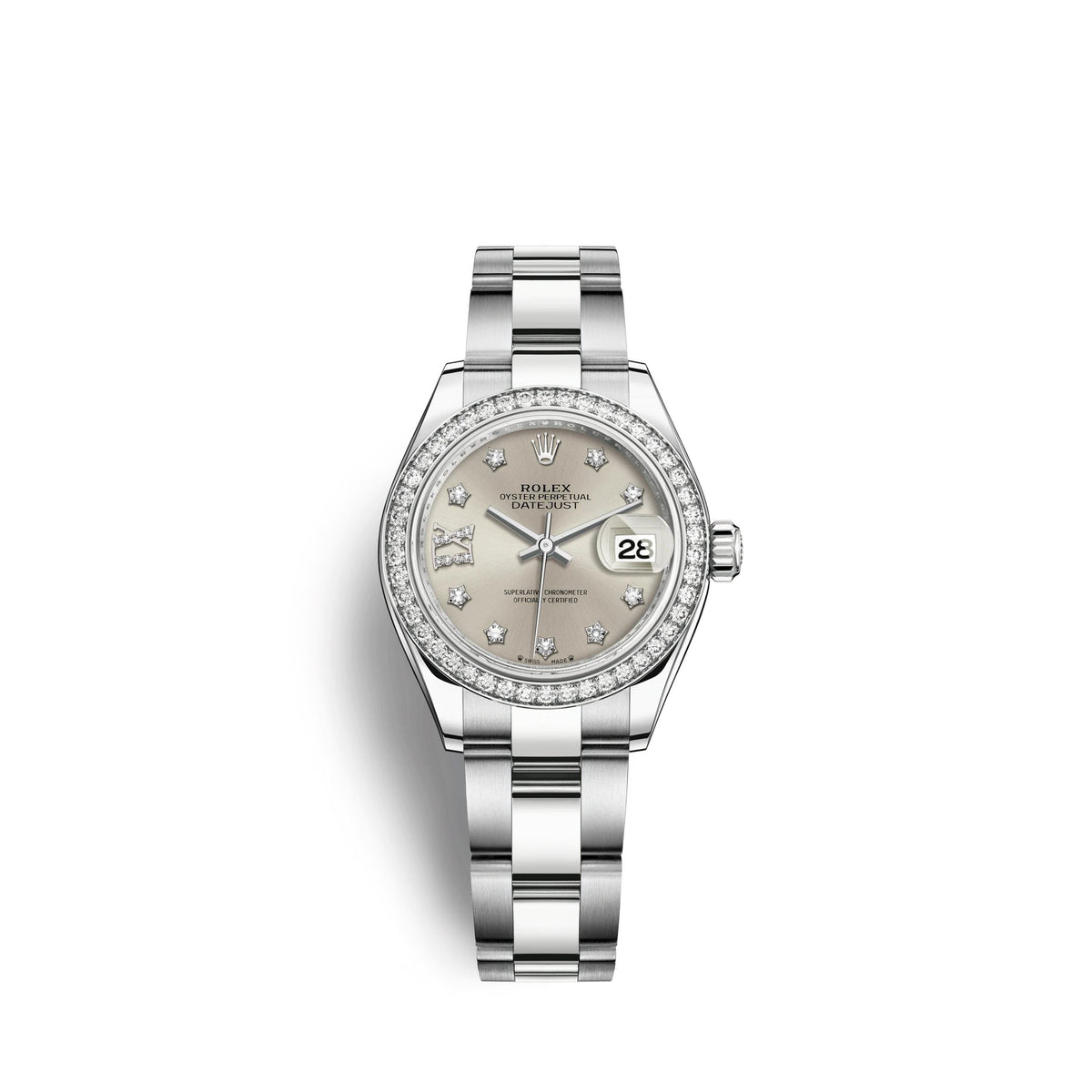Lady-Datejust 28, Oystersteel and 18k White Gold, Ref# 279384RBR-0022